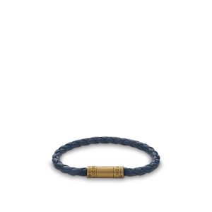 Louis Vuitton Eclipse Leather Slim Bracelet Band Size #21 M6456