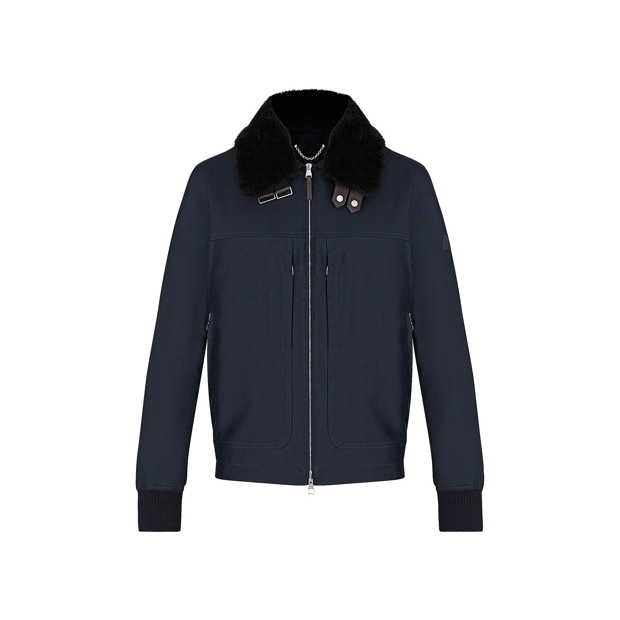 Army Blouson With Shearling Collar