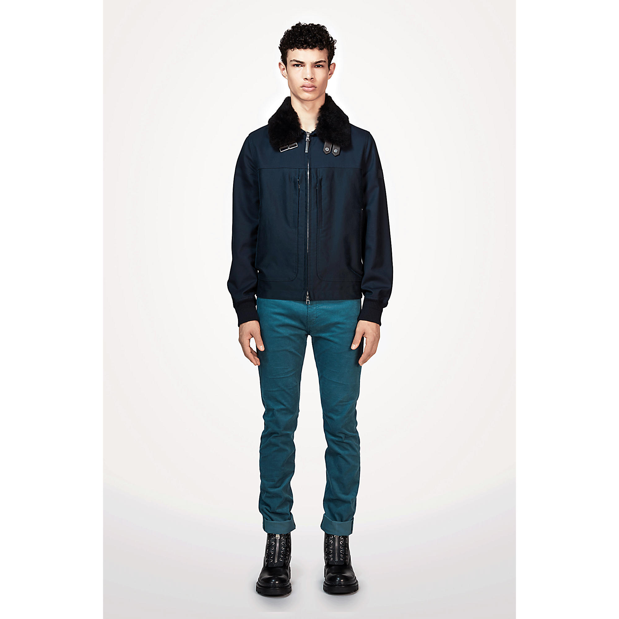 Army Blouson With Shearling Collar - Image 2