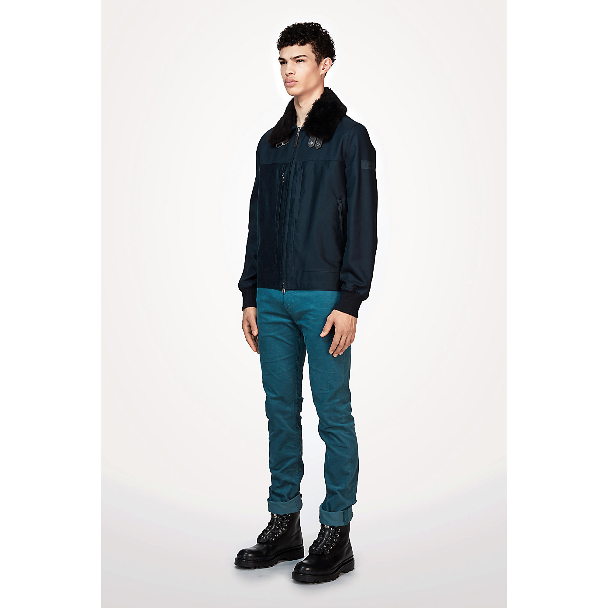 Army Blouson With Shearling Collar - Image 4