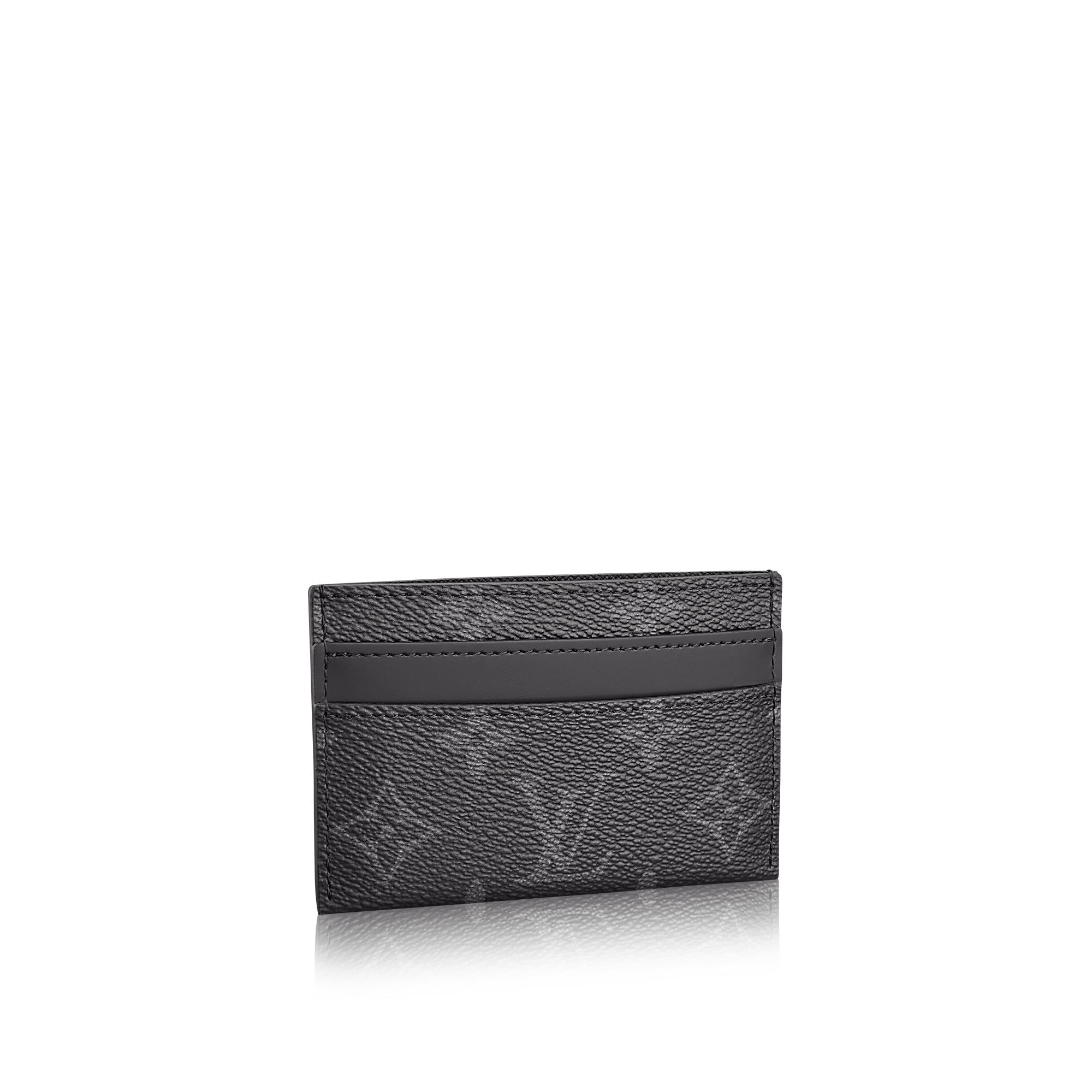 Louis Vuitton Card Holder Porte Cartes Double Monogram Eclipse Black/Grey  in Canvas - US