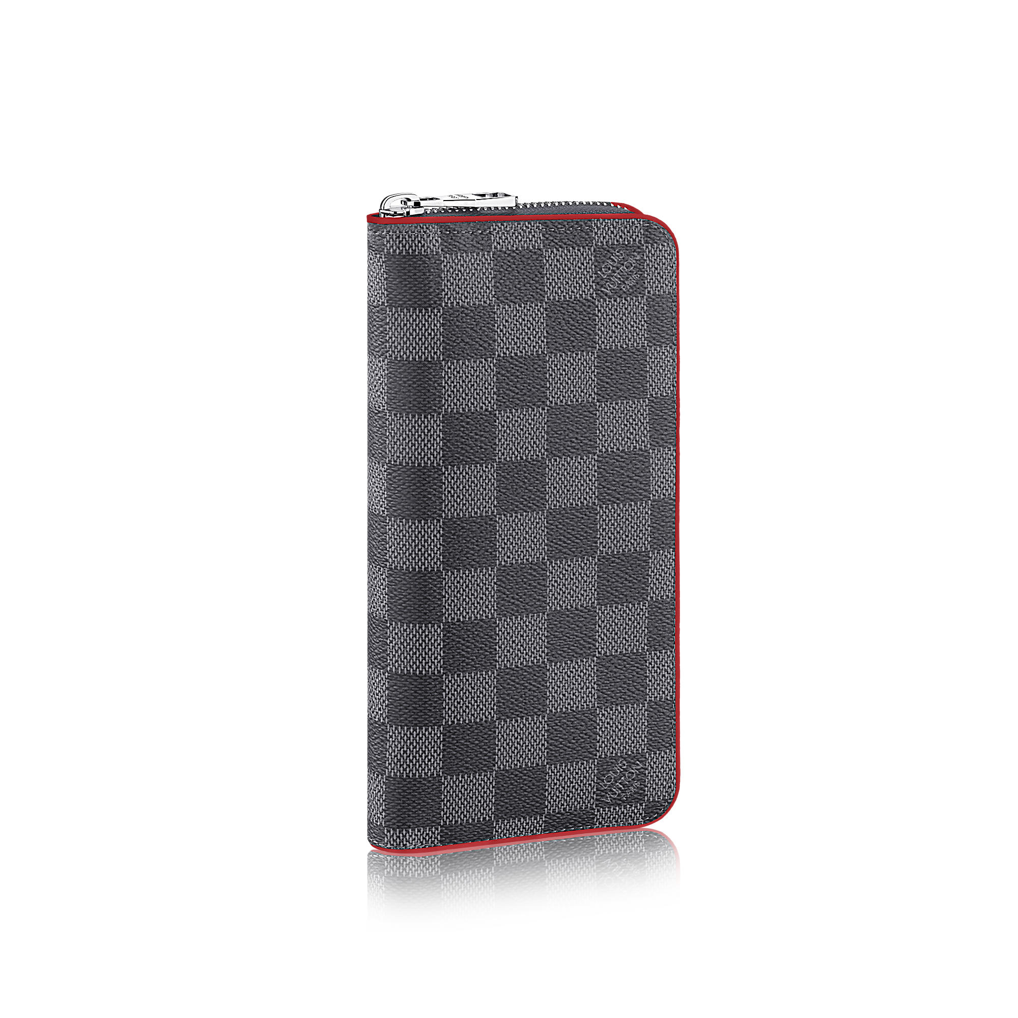 Zippy Wallet Vertical Damier Graphite Canvas