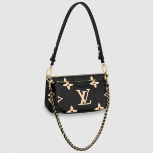louis vuitton replica multi pochette accessoires bicolor monogram empreinte leather handbags M45777