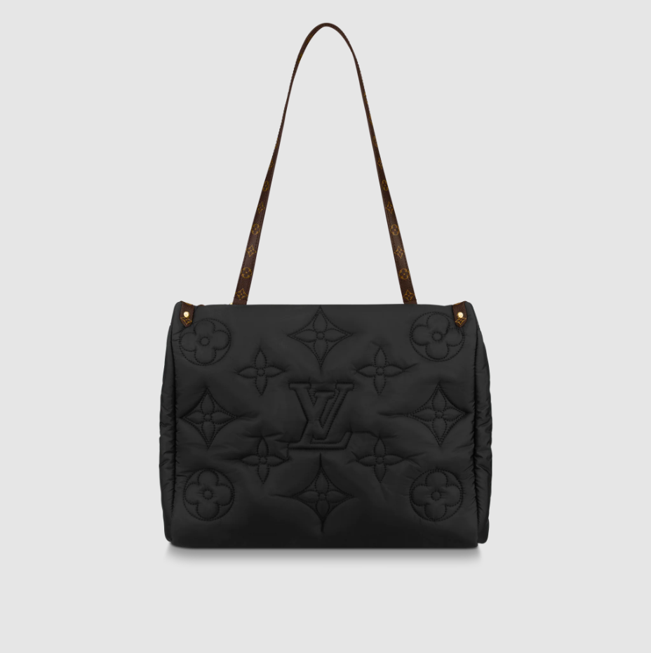 Louis Vuitton Pillow Onthego Tote Monogram Quilted ECONYL Nylon mm Black